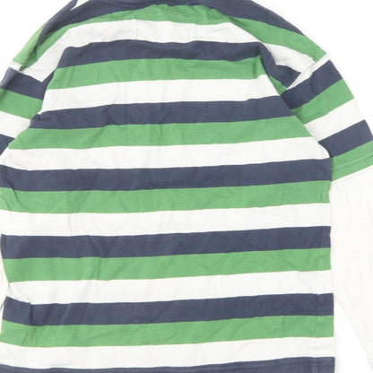 Cherokee Boys Multicoloured Striped Cotton Basic T-Shirt Size 7-8 Years Round Neck