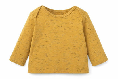 F&F Baby Yellow  Cotton Basic T-Shirt Size 0-3 Months Round Neck