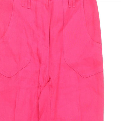 Womens UK Size 8 Per Una Regular Fit Chino Pink Trousers