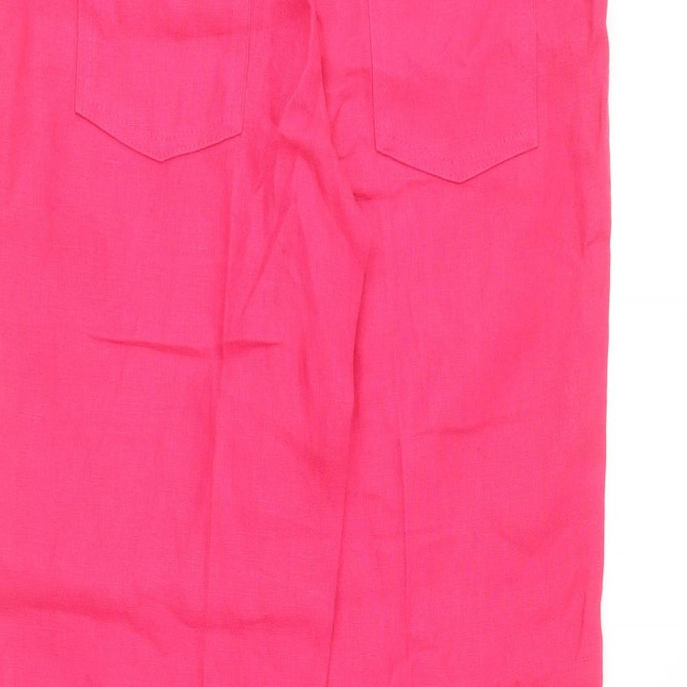 Womens UK Size 8 Per Una Regular Fit Chino Pink Trousers