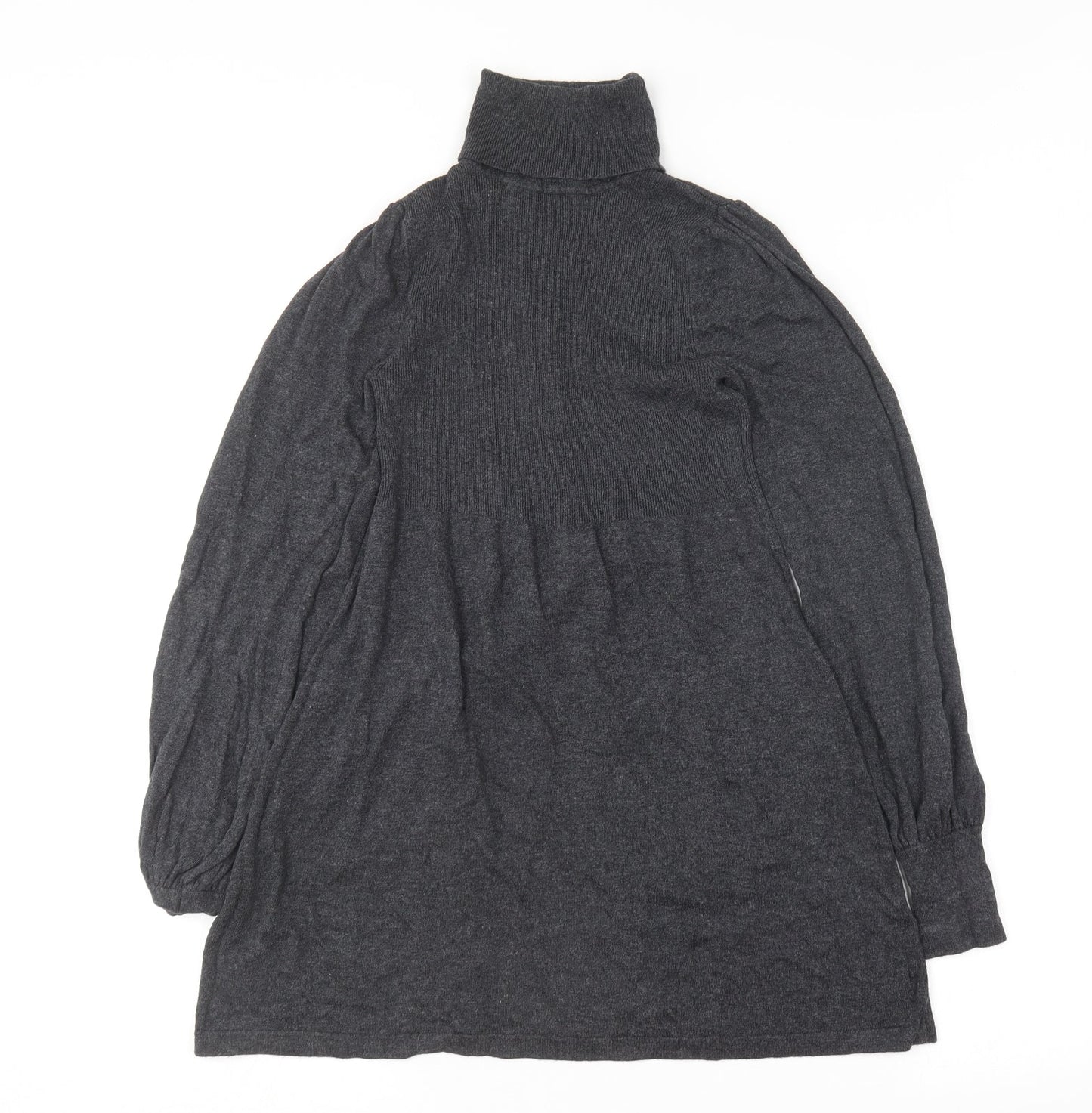Atmosphere Womens Grey  Viscose Jumper Dress  Size 8  Roll Neck
