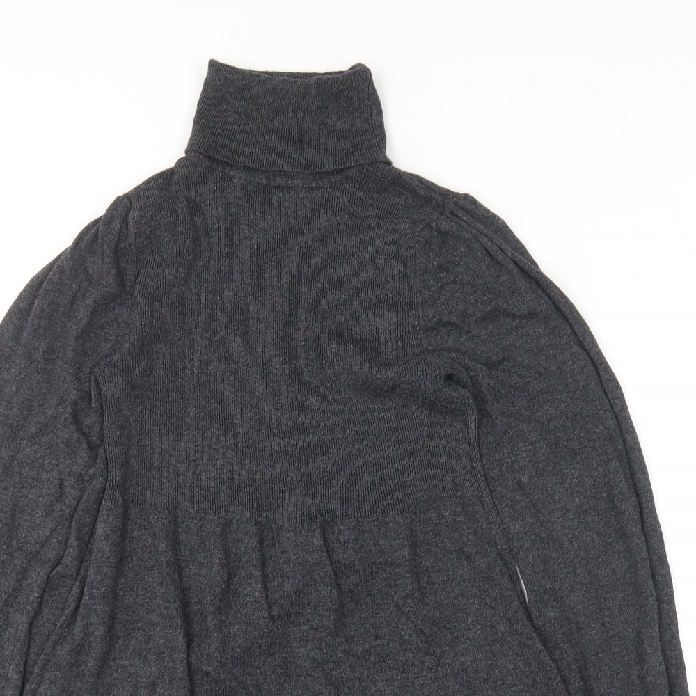 Atmosphere Womens Grey  Viscose Jumper Dress  Size 8  Roll Neck