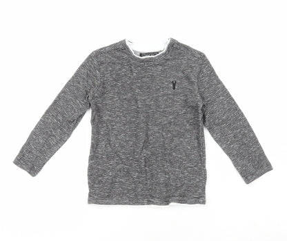 NEXT Boys Grey  100% Cotton Pullover Casual Size 5 Years Boat Neck