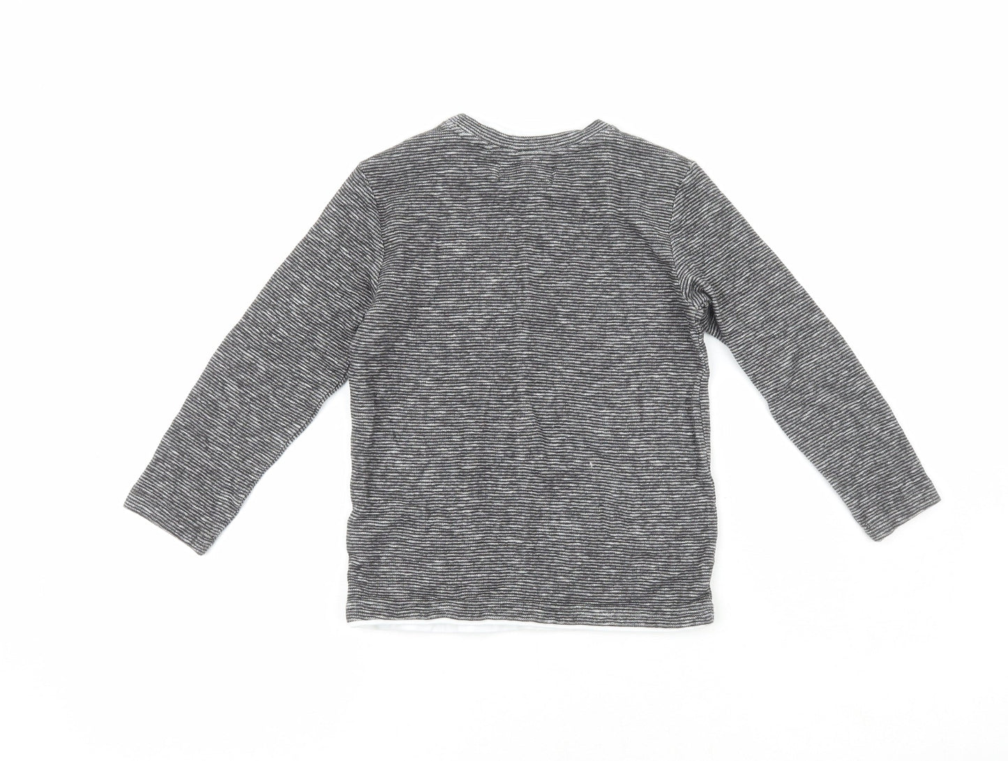 NEXT Boys Grey  100% Cotton Pullover Casual Size 5 Years Boat Neck