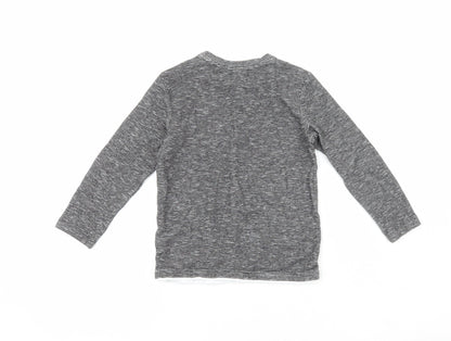 NEXT Boys Grey  100% Cotton Pullover Casual Size 5 Years Boat Neck