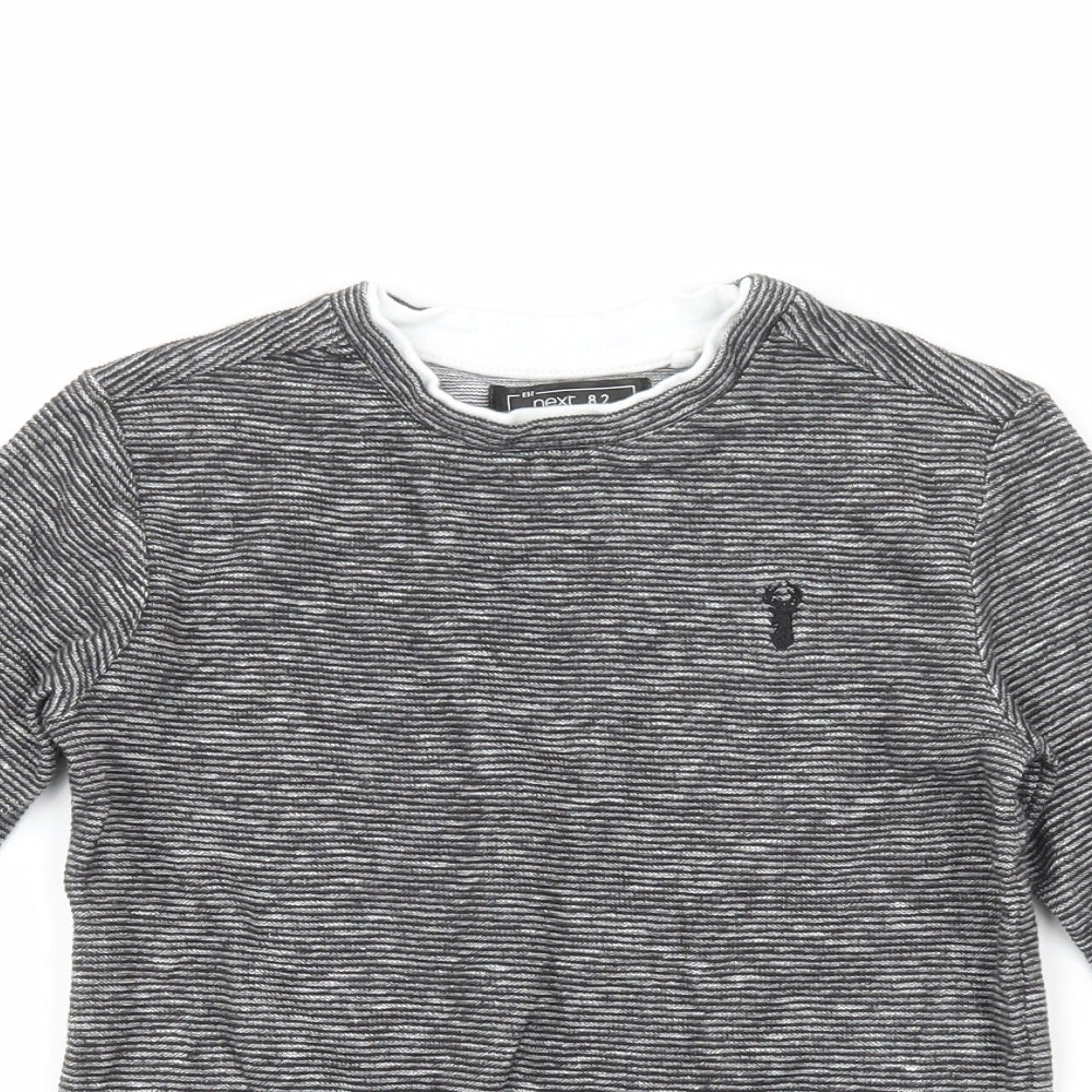 NEXT Boys Grey  100% Cotton Pullover Casual Size 5 Years Boat Neck