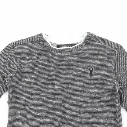 NEXT Boys Grey  100% Cotton Pullover Casual Size 5 Years Boat Neck