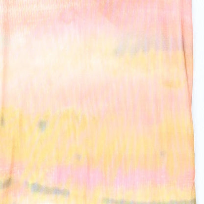 PRETTYLITTLETHING Womens Multicoloured Tie Dye Polyester Pencil Dress  Size 10  Collared