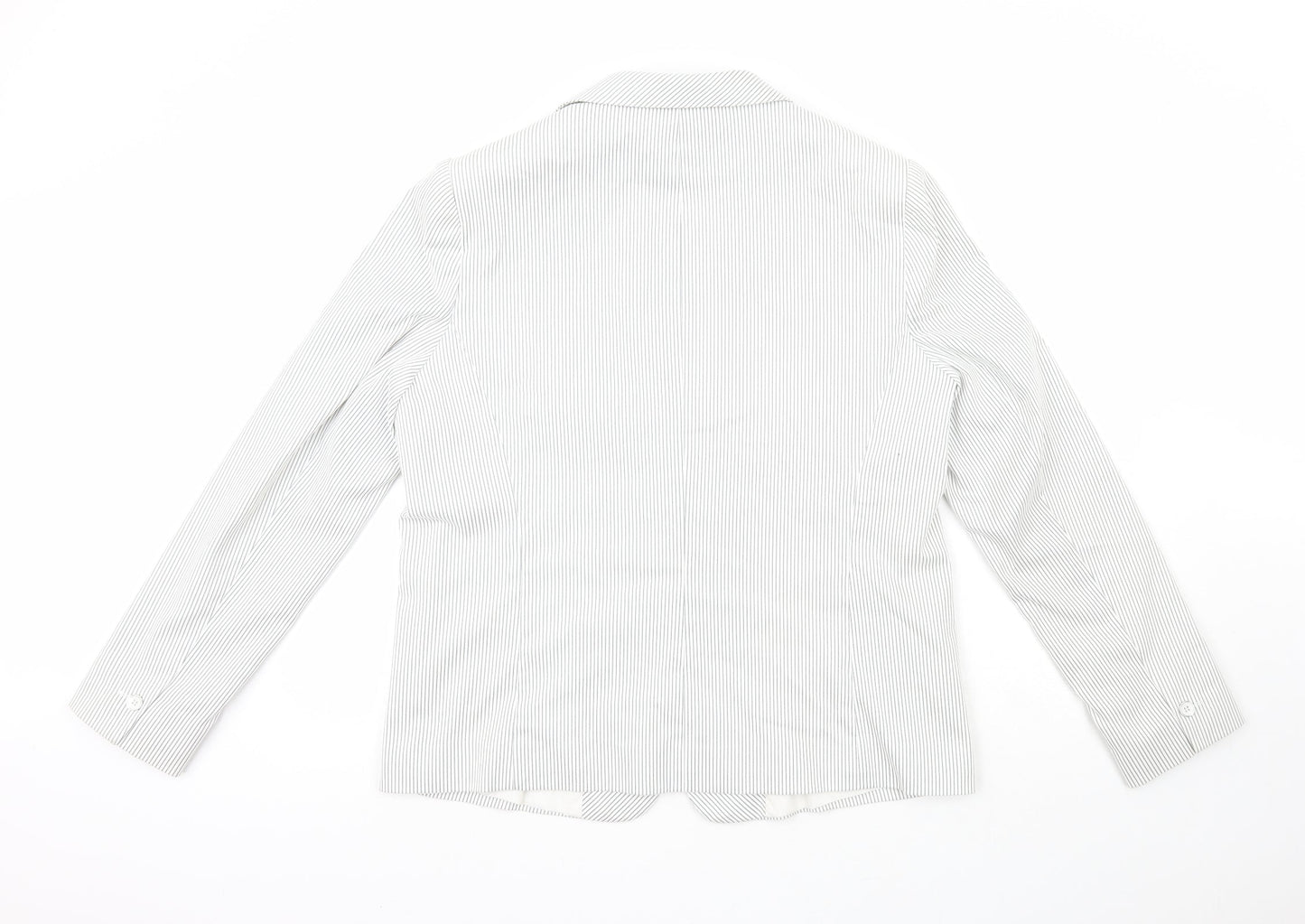 Dunnes Womens Grey Striped  Jacket  Size 18