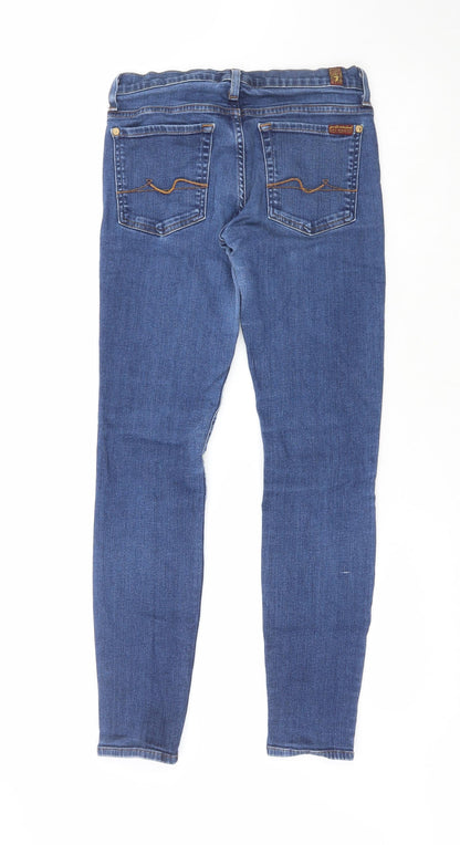 Mens UK Size 28 in Preworn Regular Fit Jegging Blue Jeans