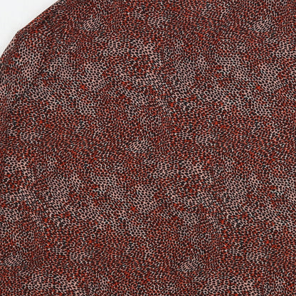 Primark Womens Multicoloured Animal Print Polyester Basic Button-Up Size 12 Collared