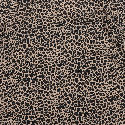 Primark Womens Multicoloured Animal Print Polyester Basic Button-Up Size 6 V-Neck