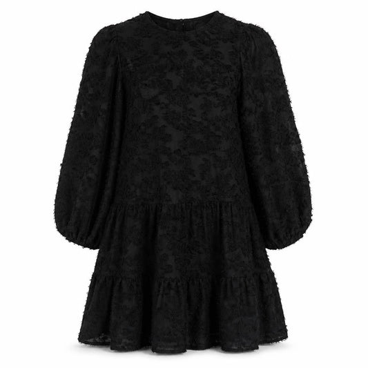 Gallery Womens Black  Polyester A-Line  Size S  Round Neck