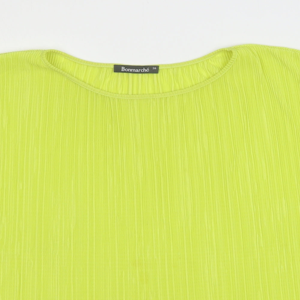 Womens UK Size 16 Bonmarché Green Basic Blouse