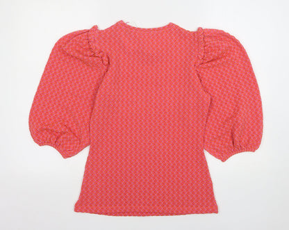 Womens UK Size XS Savida Pink Basic Blouse