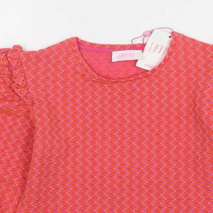 Womens UK Size XS Savida Pink Basic Blouse