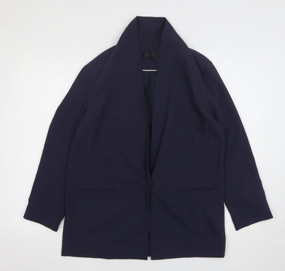 Topshop Womens Blue  Polyester Jacket Blazer Size 10