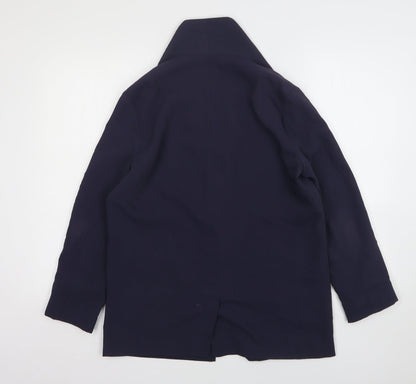 Topshop Womens Blue  Polyester Jacket Blazer Size 10