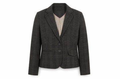 NEXT Womens Brown Houndstooth Polyester Jacket Blazer Size 12