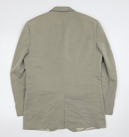 River Island  Mens Green  Lyocell Jacket Suit Jacket Size 38