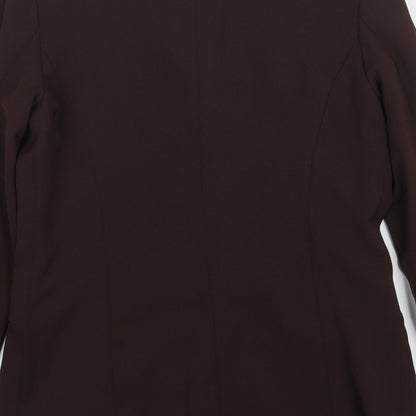 Monte Napoleone Womens Brown  Polyester Jacket Suit Jacket Size 12