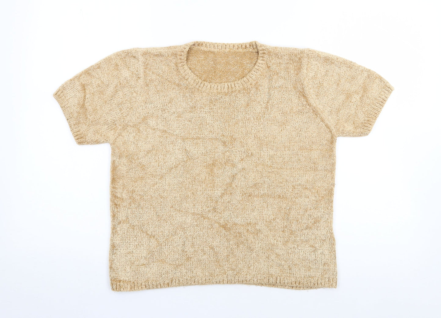 Womens UK Size 12 Marks and Spencer Gold Jersey T-Shirt