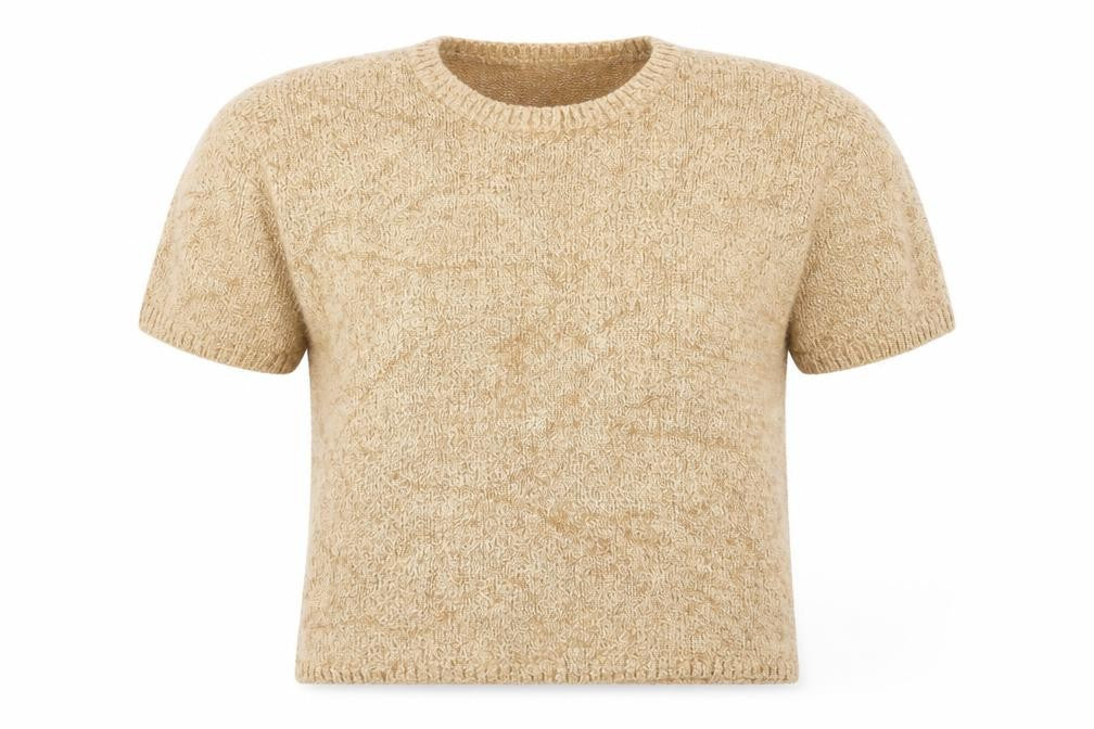 Womens UK Size 12 Marks and Spencer Gold Jersey T-Shirt