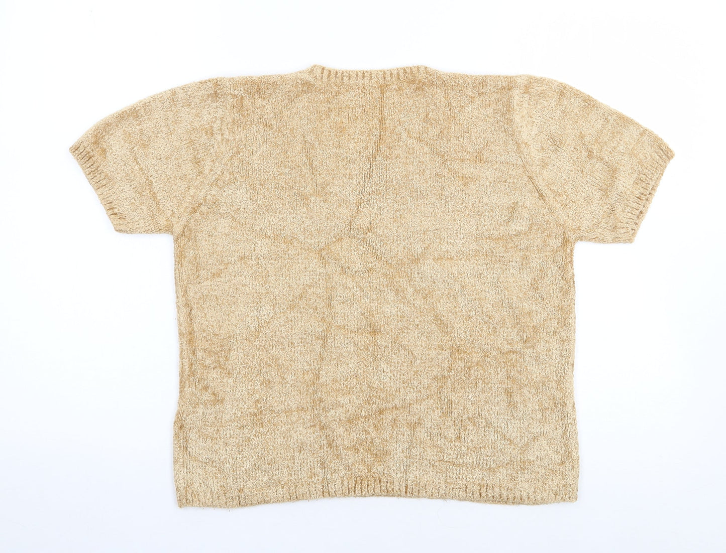 Womens UK Size 12 Marks and Spencer Gold Jersey T-Shirt