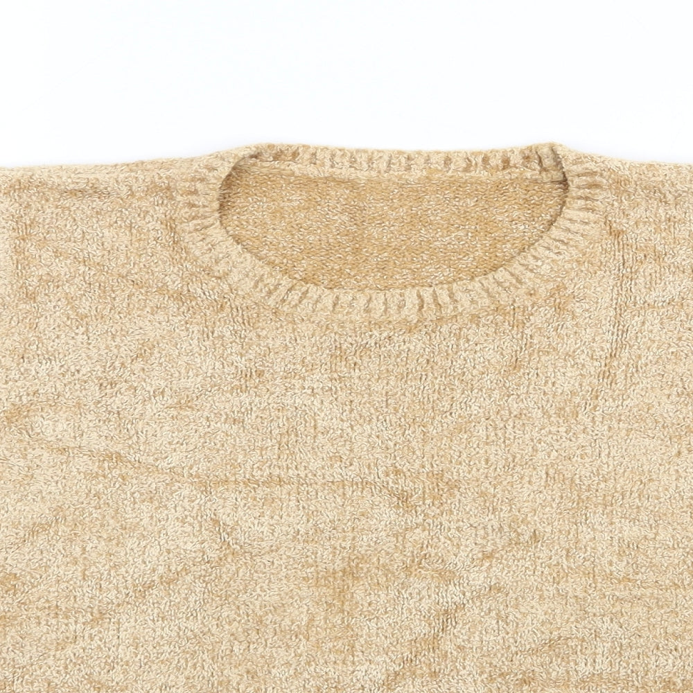 Womens UK Size 12 Marks and Spencer Gold Jersey T-Shirt