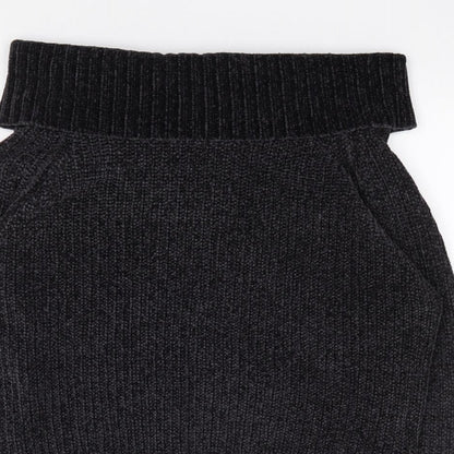 Womens UK Size M New Look Grey Henley Jumper