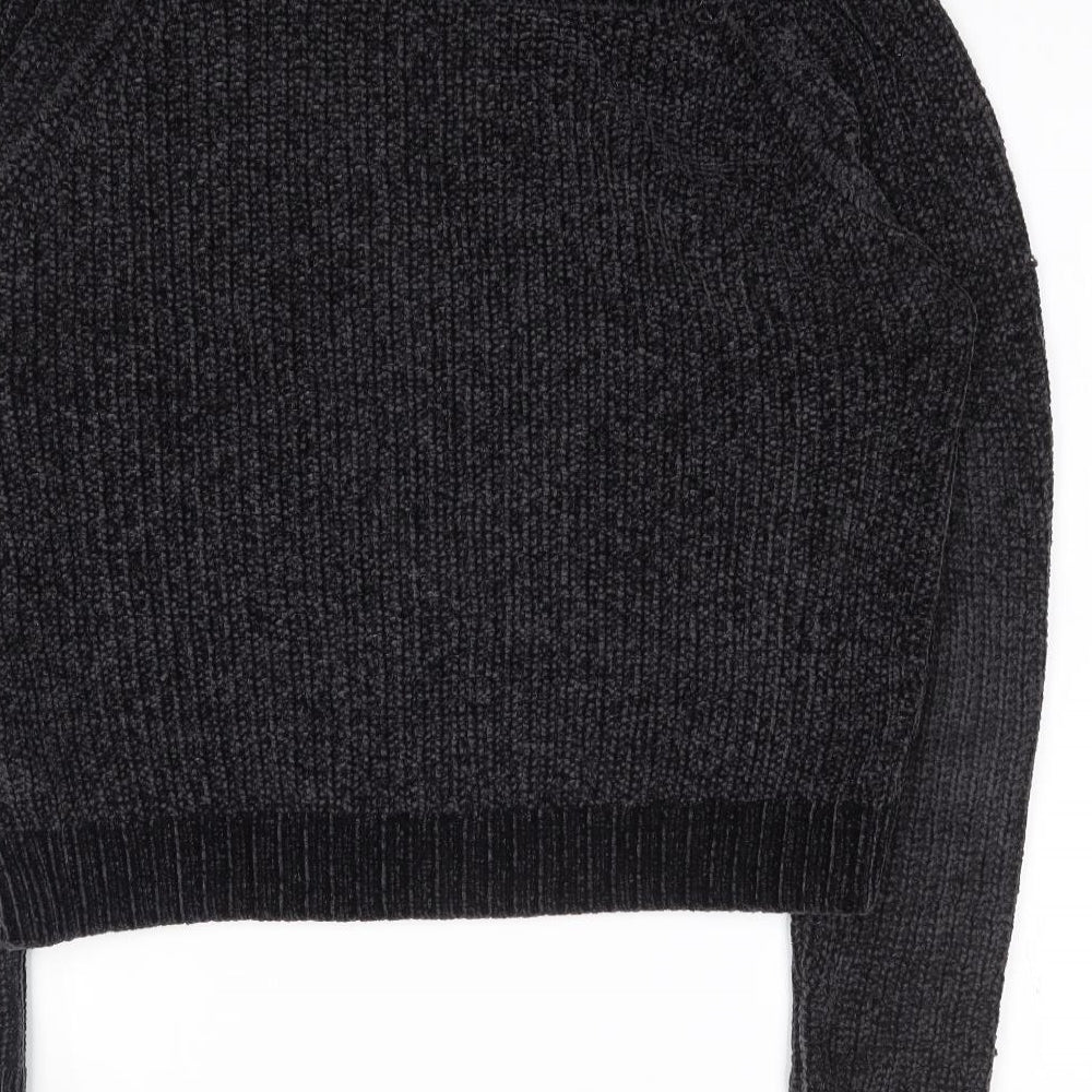 Womens UK Size M New Look Grey Henley Jumper