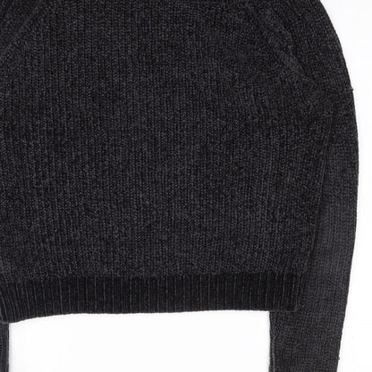 Womens UK Size M New Look Grey Henley Jumper
