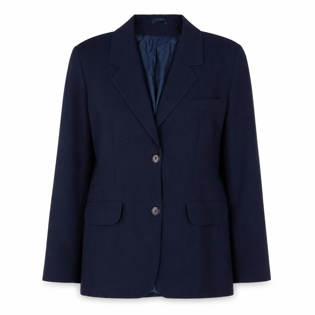 Classics Woman Womens Blue  Polyester Jacket Suit Jacket Size 12