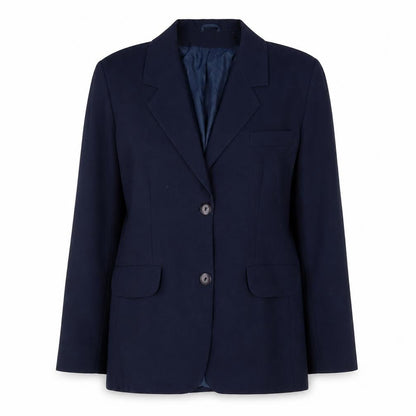Classics Woman Womens Blue  Polyester Jacket Suit Jacket Size 12