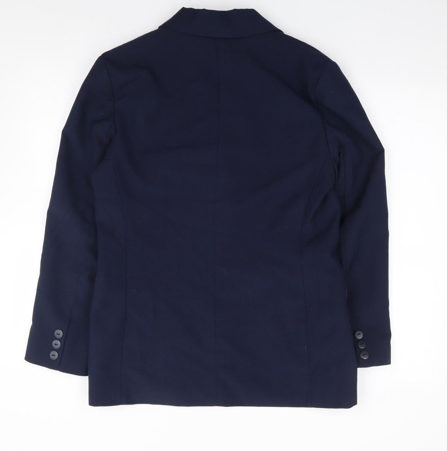 Classic Woman Womens Blue  Polyester Jacket Suit Jacket Size 12