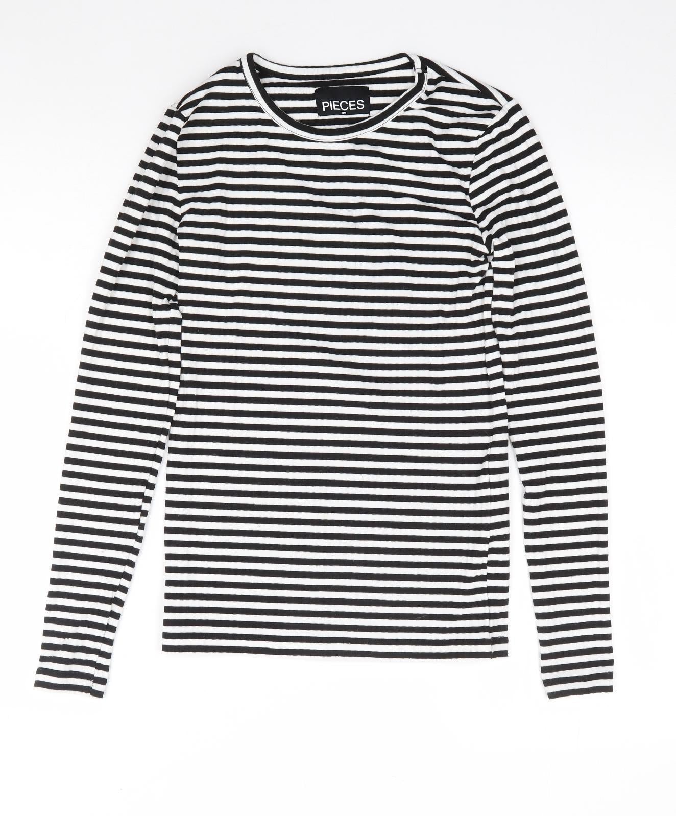 Womens UK Size XS Pieces Multicoloured Jersey T-Shirt