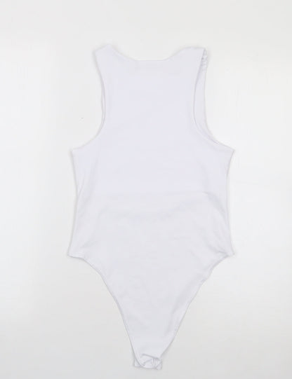 Quiz Womens Ivory  Polyester Bodysuit One-Piece Size 6  Snap