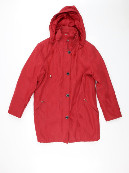 ELEGAUZE Womens Red   Jacket Coat Size 10