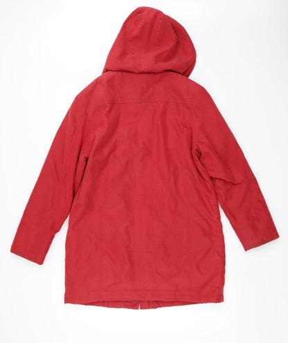 ELEGAUZE Womens Red   Jacket Coat Size 10