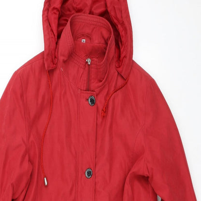 ELEGAUZE Womens Red   Jacket Coat Size 10