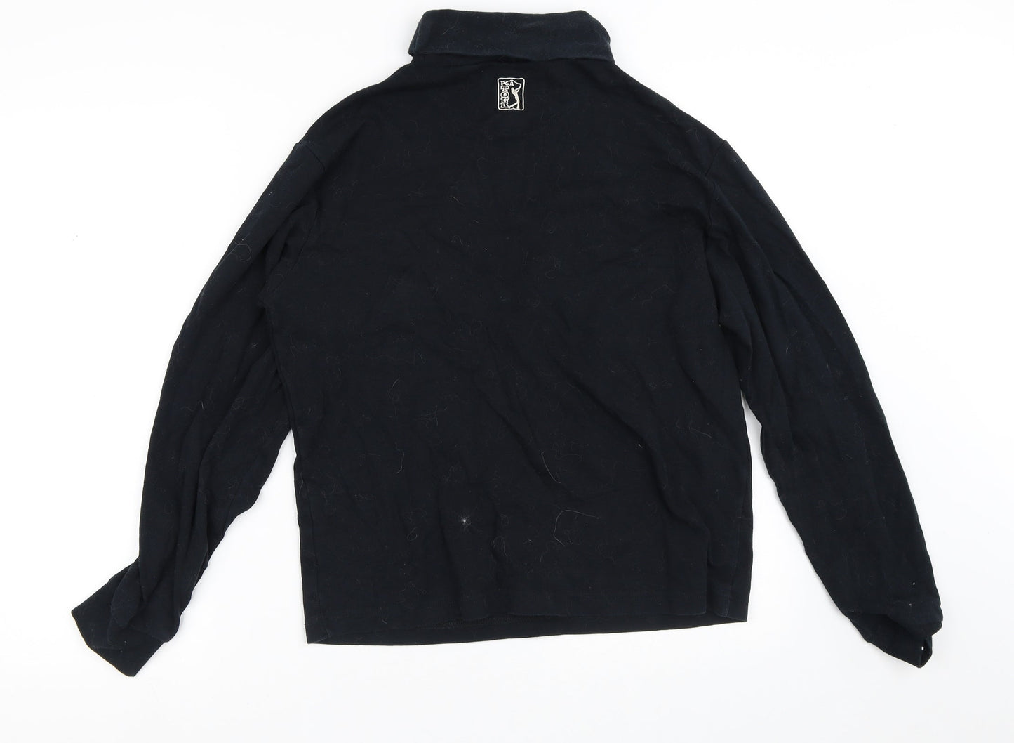 PGA TOUR Womens Black  100% Cotton Pullover Sweatshirt Size S