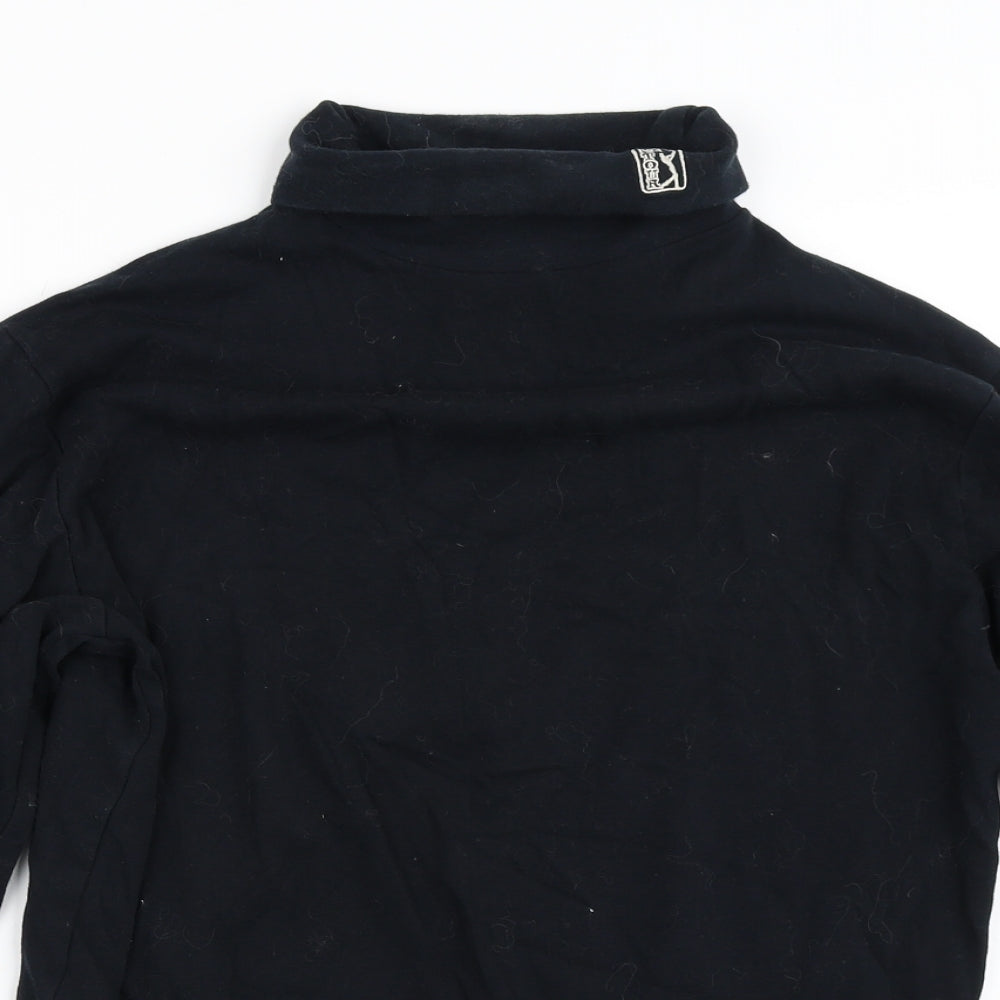 PGA TOUR Womens Black  100% Cotton Pullover Sweatshirt Size S