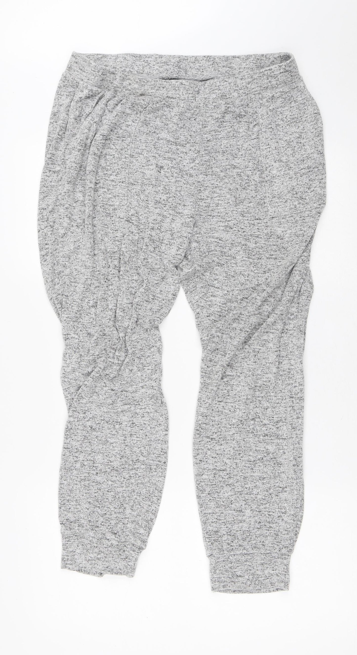 Preworn Mens Grey Geometric Viscose Sweatpants Trousers Size L L25 in Regular