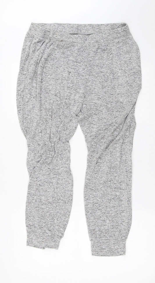 Preworn Mens Grey Geometric Viscose Sweatpants Trousers Size L L25 in Regular