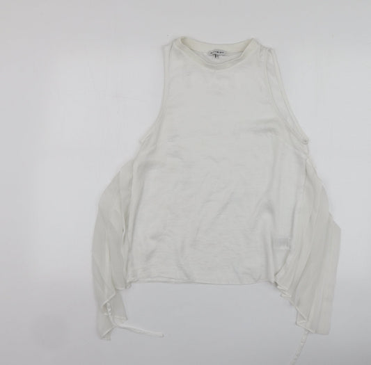 Light before Dark Womens White  Polyester Basic Blouse Size XS Round Neck