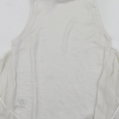 Light before Dark Womens White  Polyester Basic Blouse Size XS Round Neck