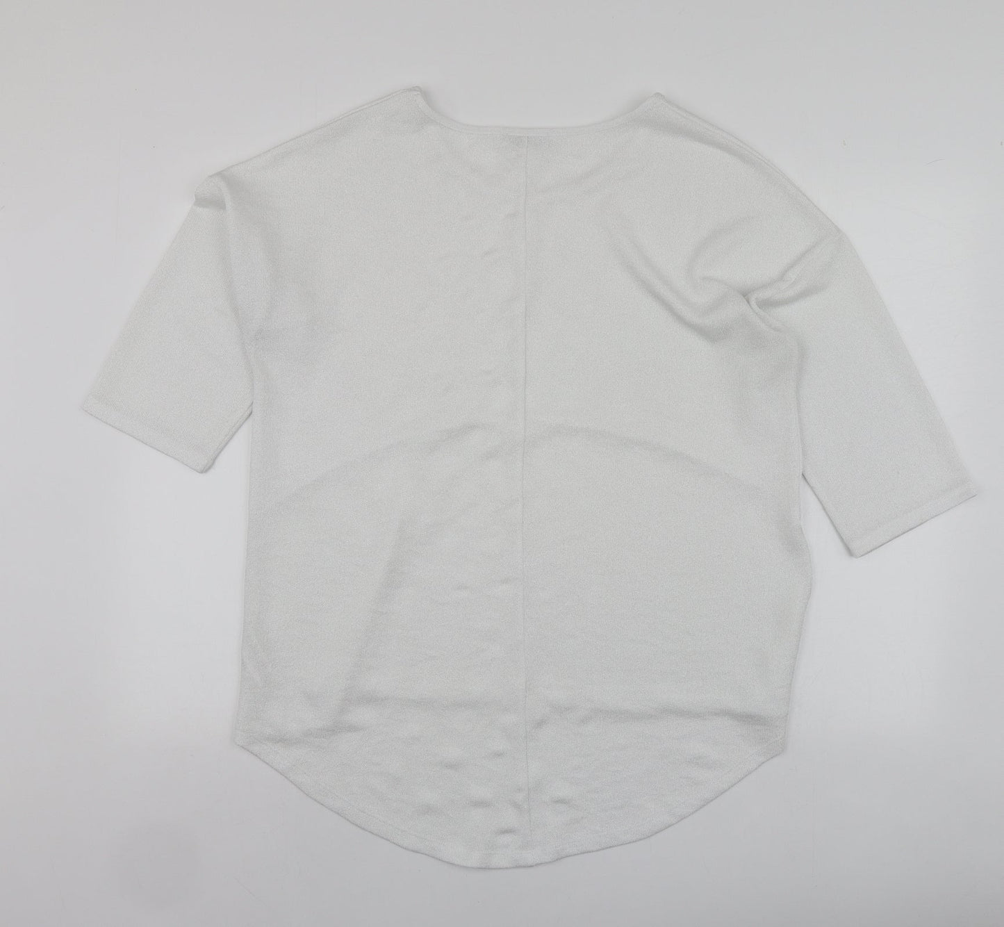 Womens UK Size L Gallery White Basic Blouse