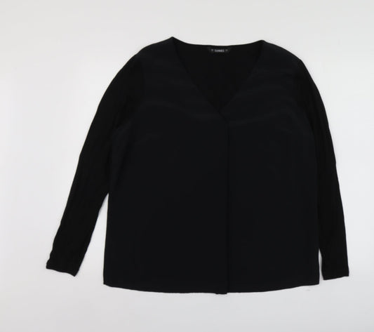 Womens UK Size L Dunnes Stores Black Basic Blouse