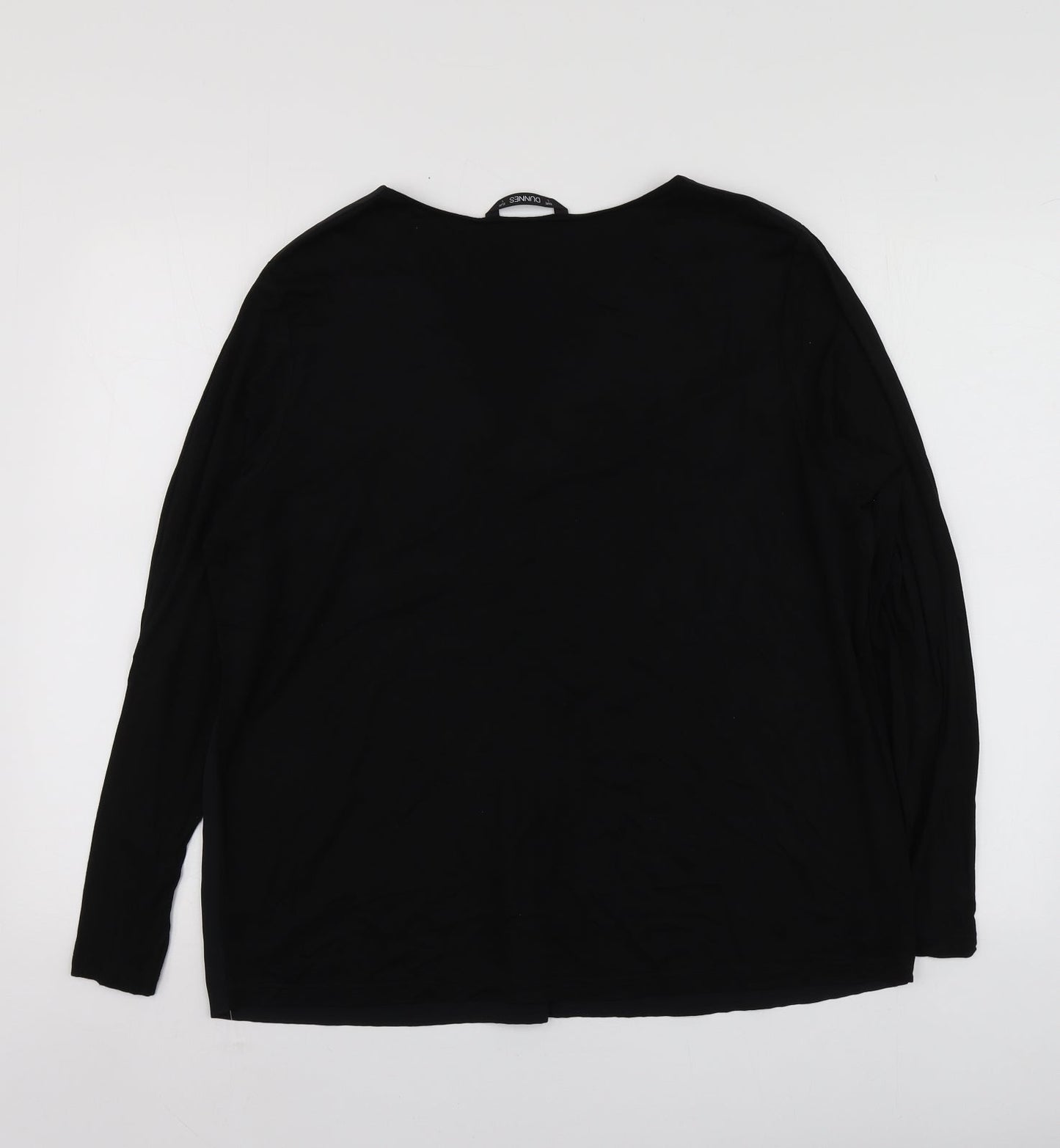 Womens UK Size L Dunnes Stores Black Basic Blouse