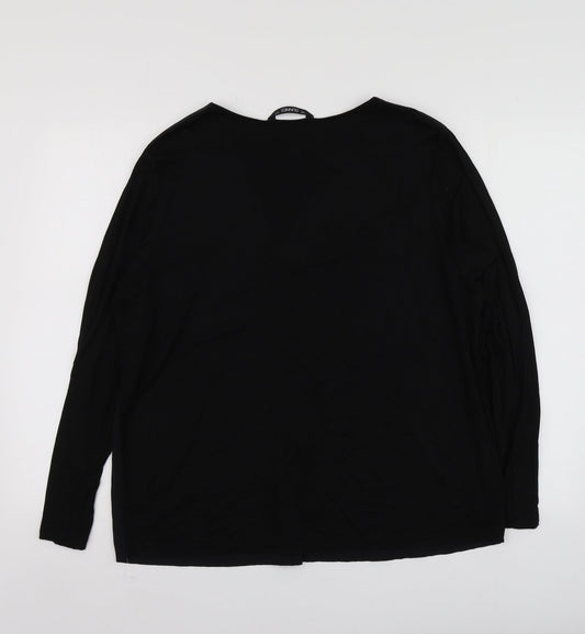 Womens UK Size L Dunnes Stores Black Basic Blouse